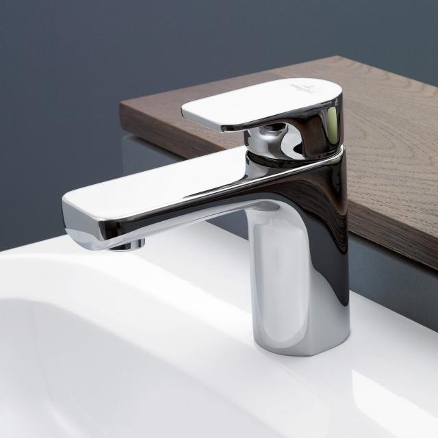 Villeroy & Boch Cult single lever basin fitting with pop-up waste set, chrome