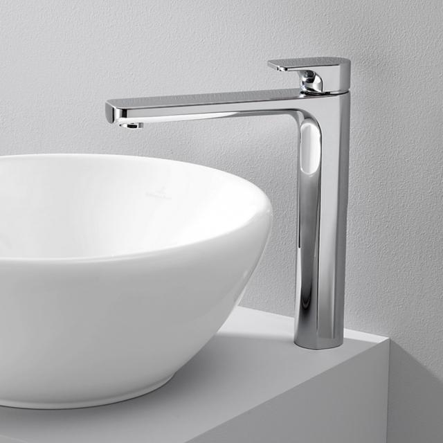 Villeroy & Boch Cult single lever basin mixer with raised pillar without waste set, chrome