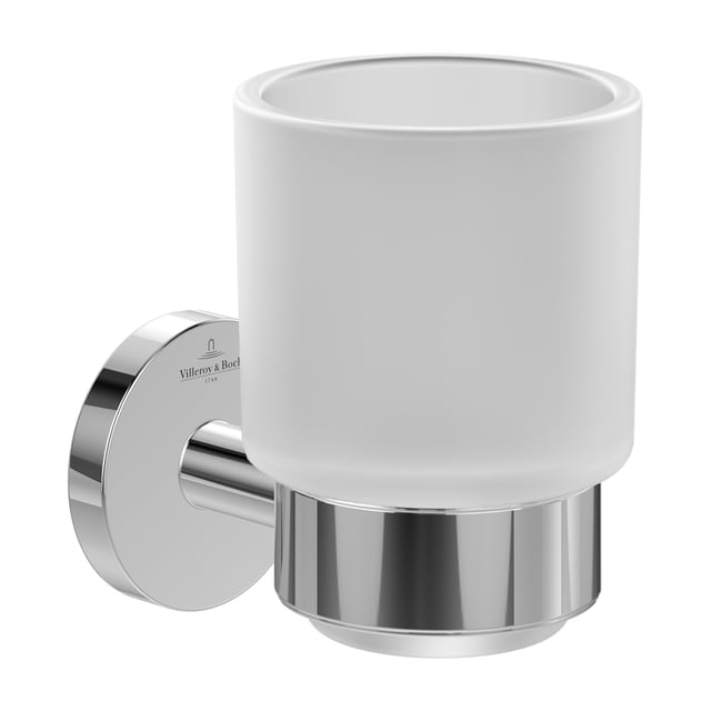 Bicchiere Con Supporto Grohe Essentials - Finitura Cromo StarLight, Accessorio Bagno Moderno