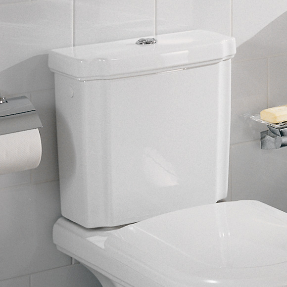 Villeroy & Boch Hommage cistern white, with CeramicPlus, chrome water-saving button