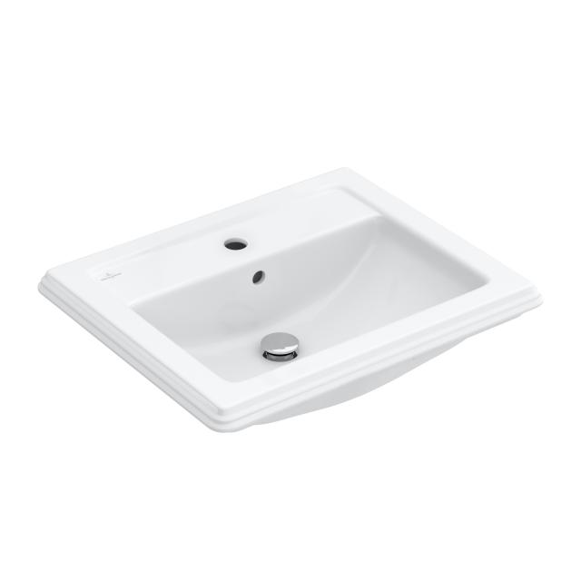 Villeroy & Boch Hommage drop-in washbasin white, with CeramicPlus, with 1 tap hole