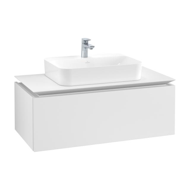 Villeroy & Boch Legato vanity unit for countertop washbasin with 1 pull-out compartment front matt white / corpus matt white