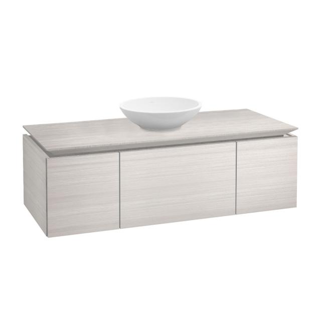 Villeroy & Boch Legato vanity unit for countertop washbasin with 3 pull-out compartments front white wood / corpus white wood