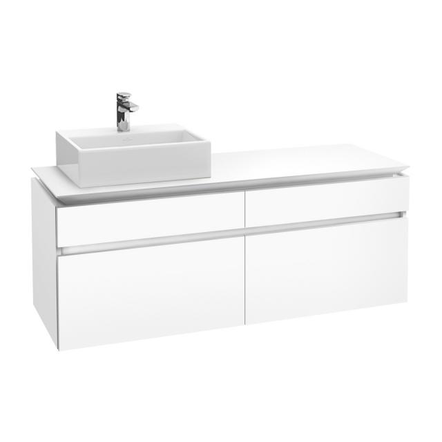 Villeroy & Boch Legato vanity unit for countertop washbasin with 4 pull-out compartments front matt white / corpus matt white