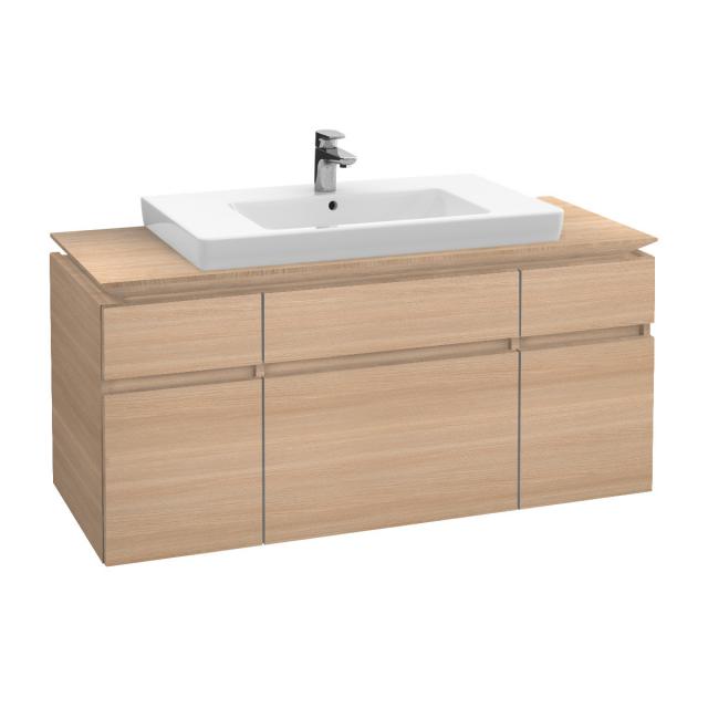 Villeroy & Boch Legato vanity unit with 5 pull-out compartments front impresso elm / corpus impresso elm