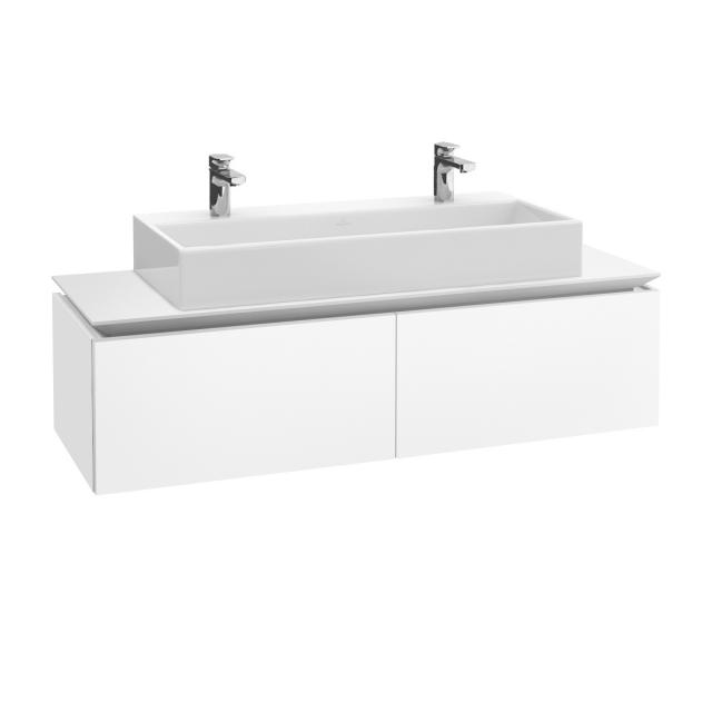 Villeroy & Boch Legato vanity unit for double washbasin with 2 pull-out compartments front matt white / corpus matt white