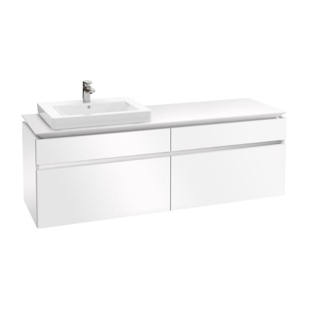 Villeroy & Boch Legato vanity unit with 4 pull-out compartments front glossy white / corpus glossy white