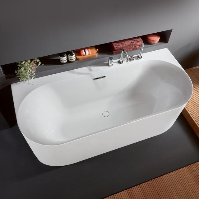 Villeroy & Boch Loop & Friends back-to-wall bath with panelling stone white