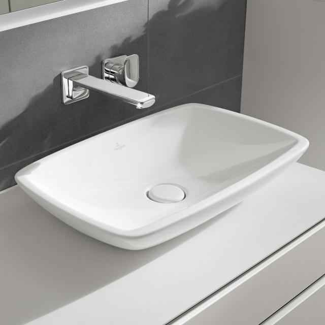 Villeroy & Boch Loop & Friends countertop basin, square white, with CeramicPlus, without overflow