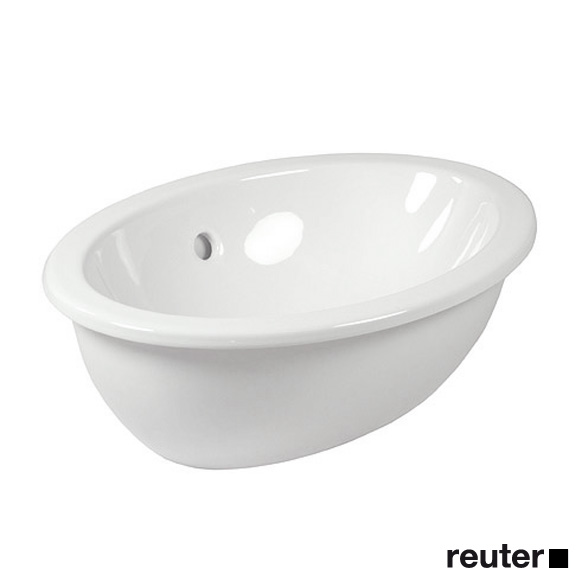 Villeroy & Boch Loop & Friends drop-in washbasin, oval white, with CeramicPlus, with overflow