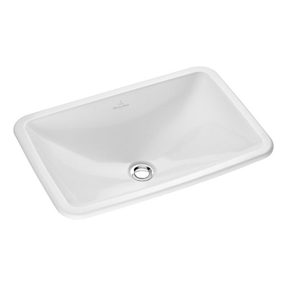 Villeroy & Boch Loop & Friends drop-in basin, square white, with CeramicPlus, with overflow