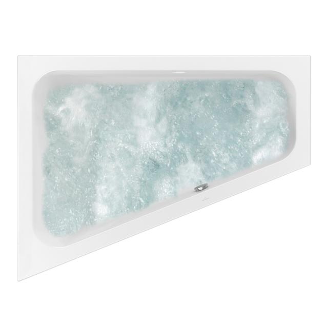 Villeroy & Boch Loop & Friends SQUARE corner whirlbath, built-in white, with HydroPool Comfort, with bath filler