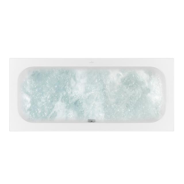 Villeroy & Boch Loop & Friends SQUARE Duo rectangular whirlbath, built-in white, with AirPool Entry