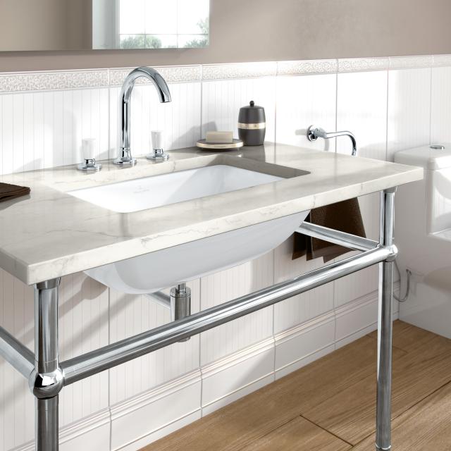 Villeroy & Boch Loop & Friends undermount washbasin, rectangular starwhite, with CeramicPlus, with overflow