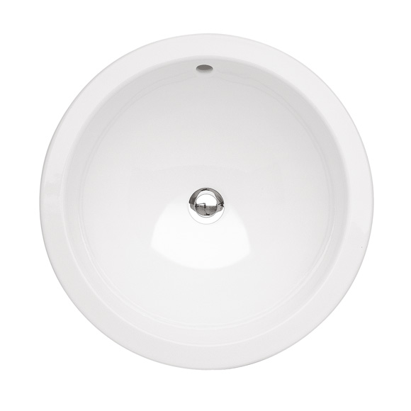 Villeroy & Boch Loop & Friends Vasque à encastrer par dessus, ronde blanc avec trop-plein