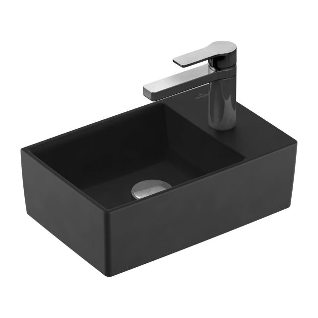 Villeroy & Boch Memento 2.0 hand washbasin ebony, with CeramicPlus, grounded