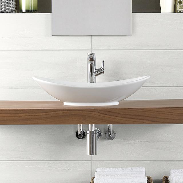 Villeroy & Boch My Nature countertop washbasin, oval white, with CeramicPlus