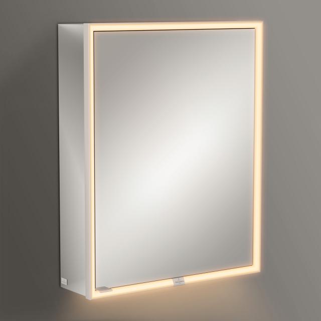 Villeroy & Boch My View Now mounted mirror cabinet with LED lighting with 1 door hinged right, with sensor dimmer