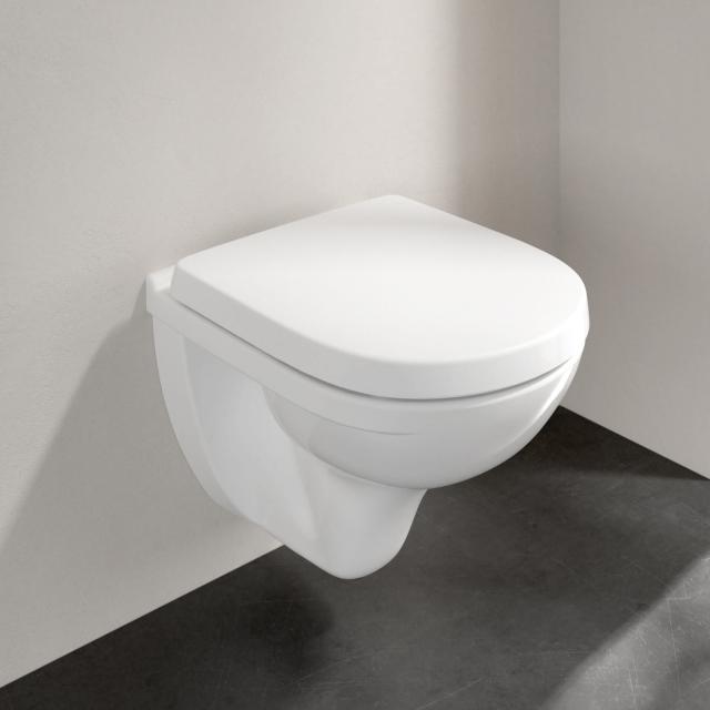 Villeroy & Boch O.novo wall-mounted washdown toilet Compact with flush rim, white