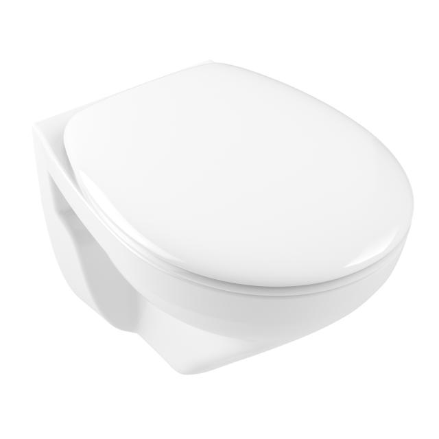 Villeroy & Boch O.novo wall-mounted washdown toilet Compact, open flush rim, with toilet seat