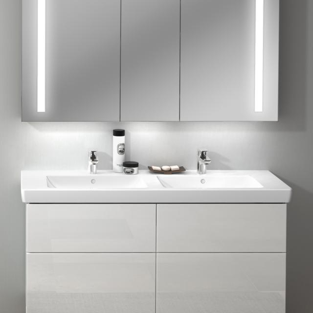Villeroy & Boch Subway 2.0 double vanity washbasin white, with CeramicPlus, with overflow