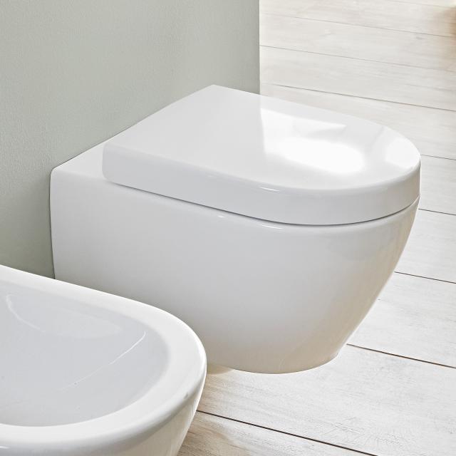 Villeroy & Boch Subway 2.0 ViFresh wall-mounted washdown toilet, open flush rim, DirectFlush white, with CeramicPlus and AntiBac