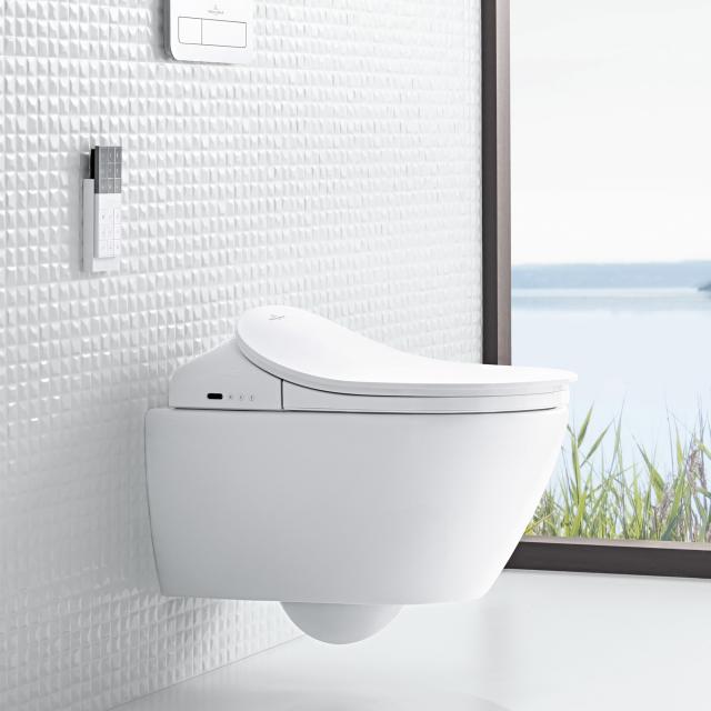 Villeroy & Boch Subway 2.0 wall-mounted washdown toilet DirectFlush with ViClean-L4 toilet seat Combi-Pack white, with CeramicPlus
