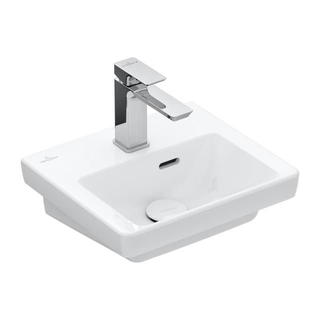 Villeroy & Boch Subway 3.0 Lave-mains pour meuble blanc, avec CeramicPlus, avec trop-plein