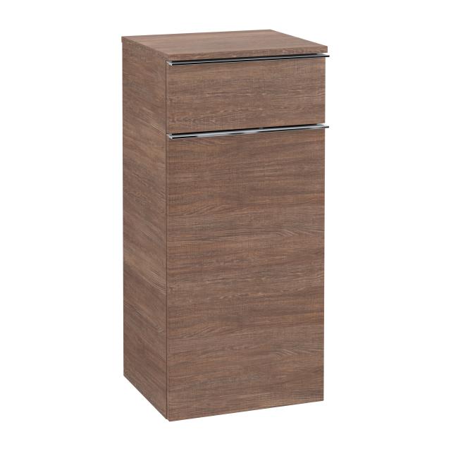Villeroy & Boch Venticello side unit with 1 pull-out compartment and 1 door front santana oak / corpus santana oak, chrome handles