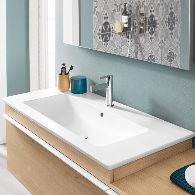 Villeroy & Boch Venticello vanity washbasin white, with CeramicPlus, with 1 tap hole punched through