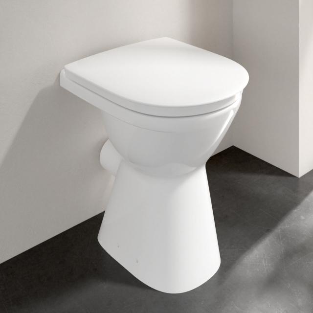Villeroy & Boch ViCare floorstanding washdown toilet, rimless white, with CeramicPlus and AntiBac