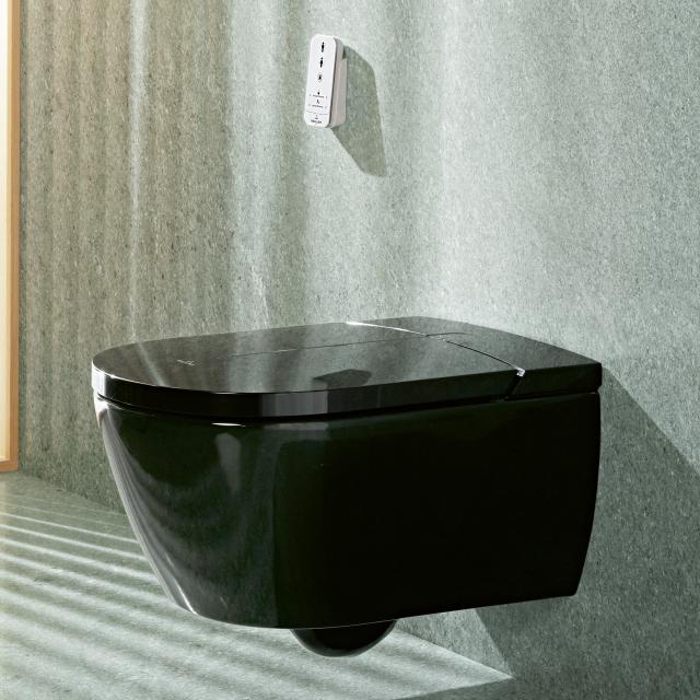 Villeroy & Boch ViClean I100 shower toilet, open flush rim, DirectFlush, with toilet seat glossy black