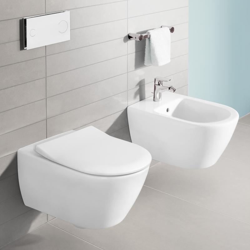 Villeroy  Boch Subway 2 0 wall mounted washdown toilet white with  