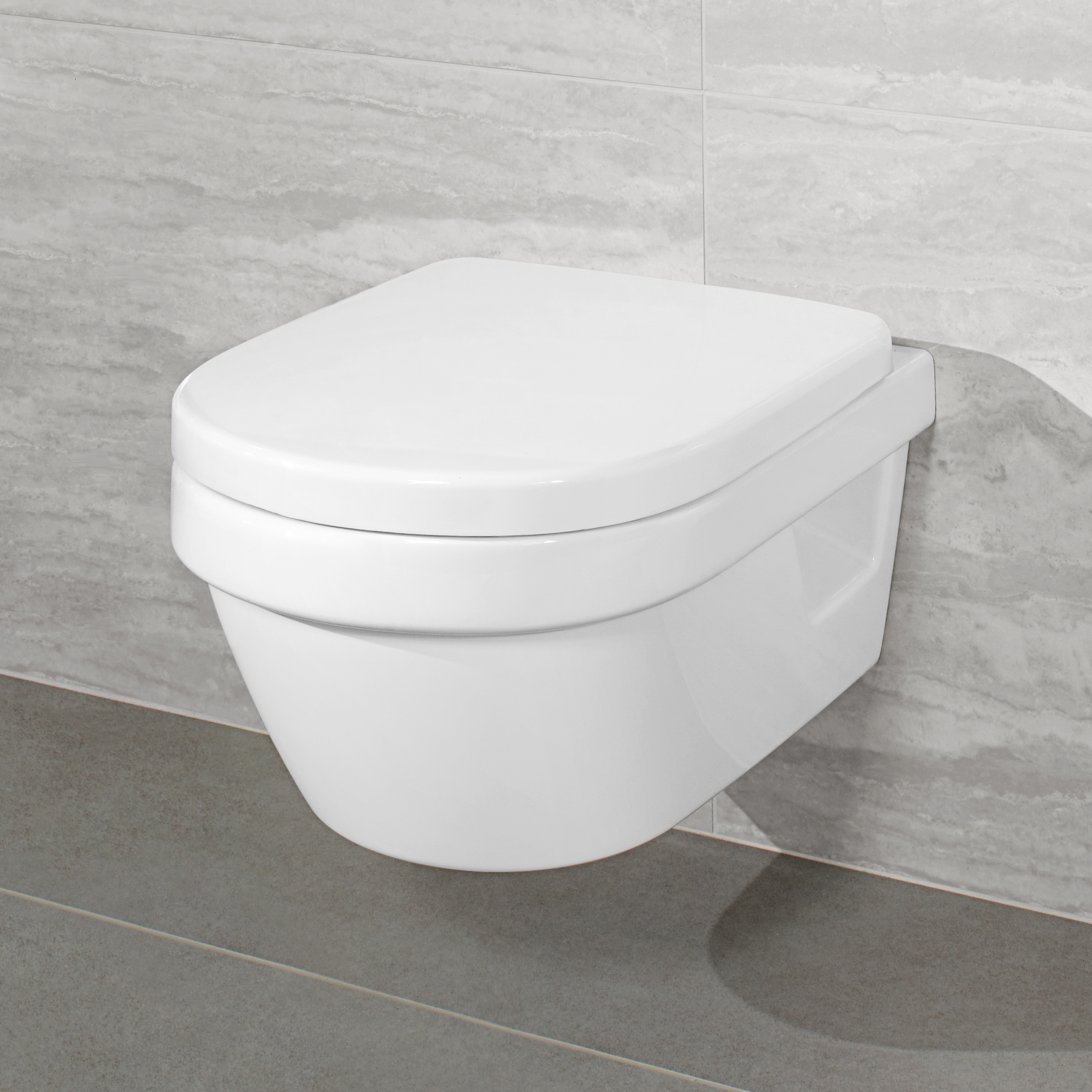 Villeroy & Boch Architectura Wand-WC mit Spülrand Design Rund ohne WC Sitz * 