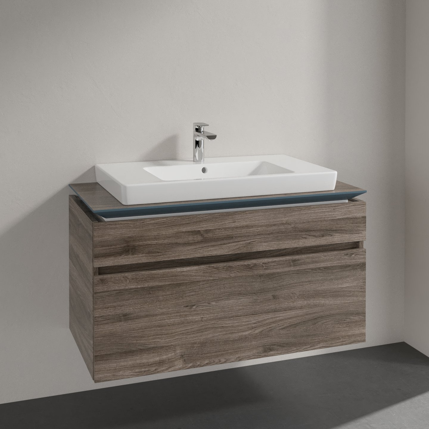 Villeroy & Boch Legato vanity unit with 2 pullout compartments stone