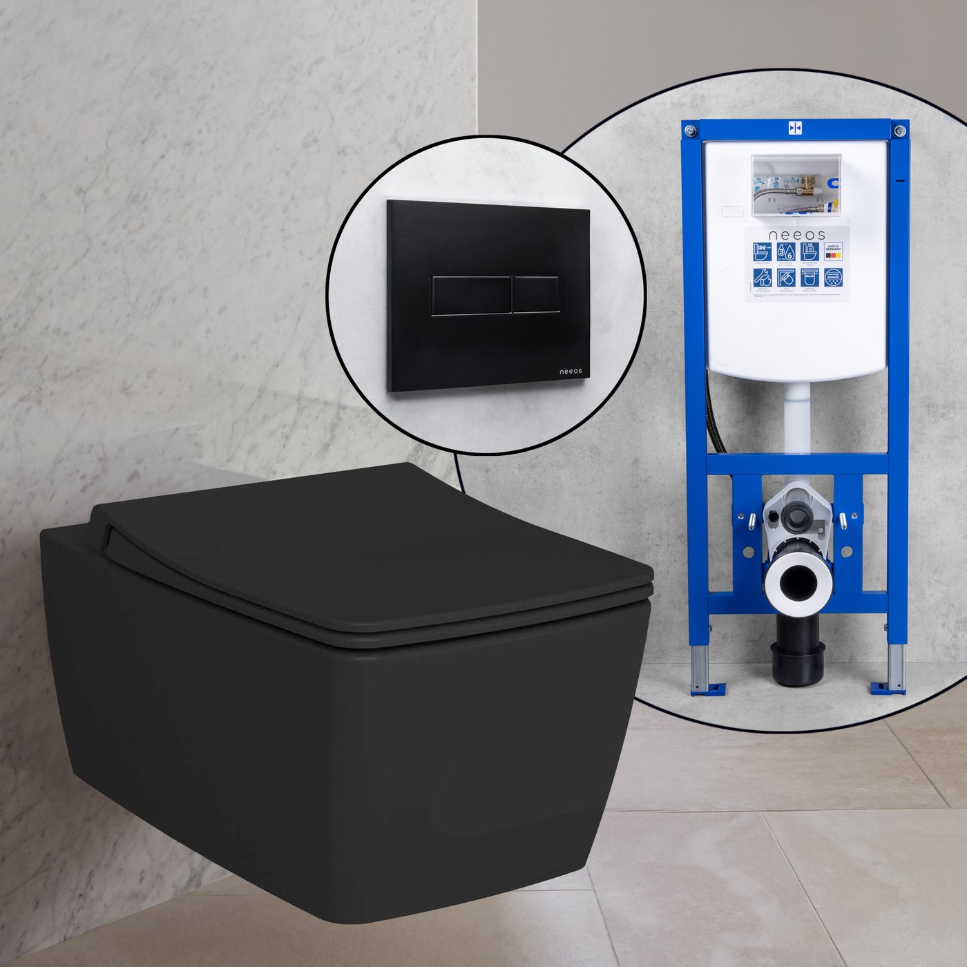 GEBERIT Vorwandelement WC Geberit Spülkasten Betätigungsplatte Chrom