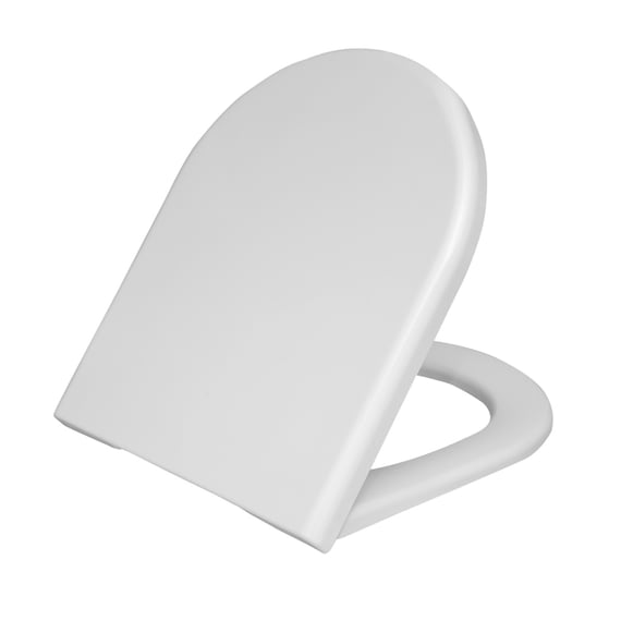 WC-Sitz Milan In Weiß – Universal Passend, Leicht Zu Montieren, Aus Strapazierfähigem Thermoplast | Maße 43,5 X 36,5 X 5 Cm