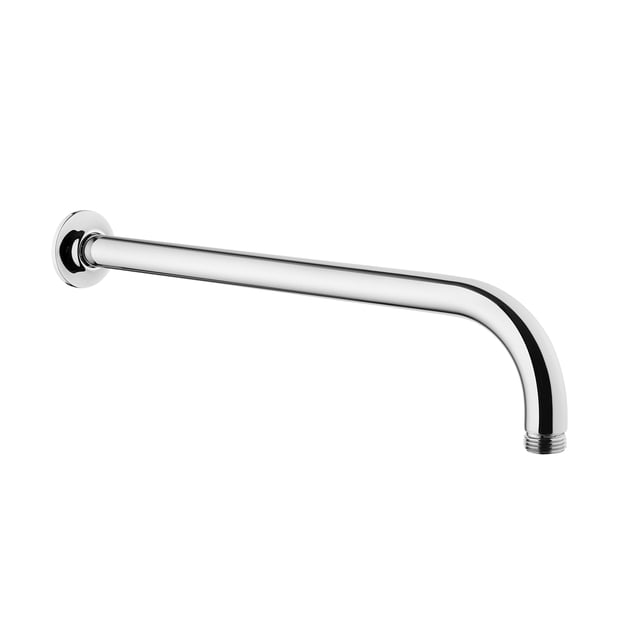 Braccio Doccia A Collo Di Cigno Per Bagno - Design A S In Acciaio Inossidabile, Filetto Maschio 1/2 Pollice NPT, Placcatura Cromata