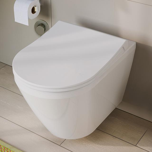 VitrA Aquacare Integra wall-mounted washdown toilet set with bidet function, with toilet seat