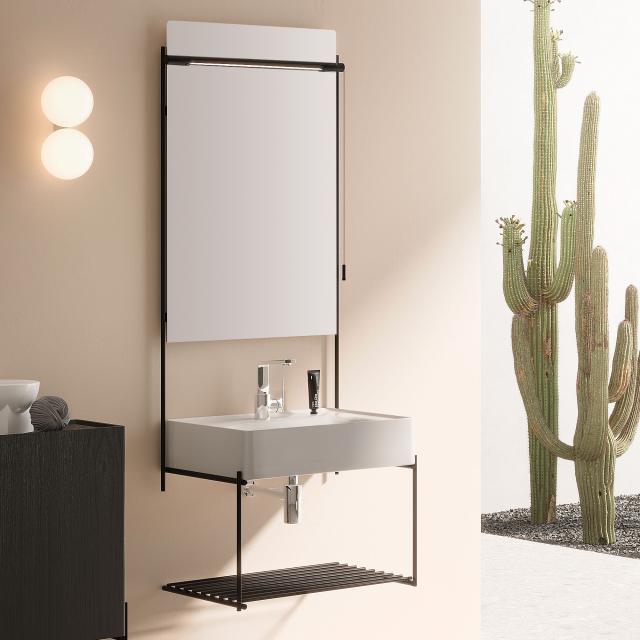 VitrA Equal mirror with LED lighting and metal frame