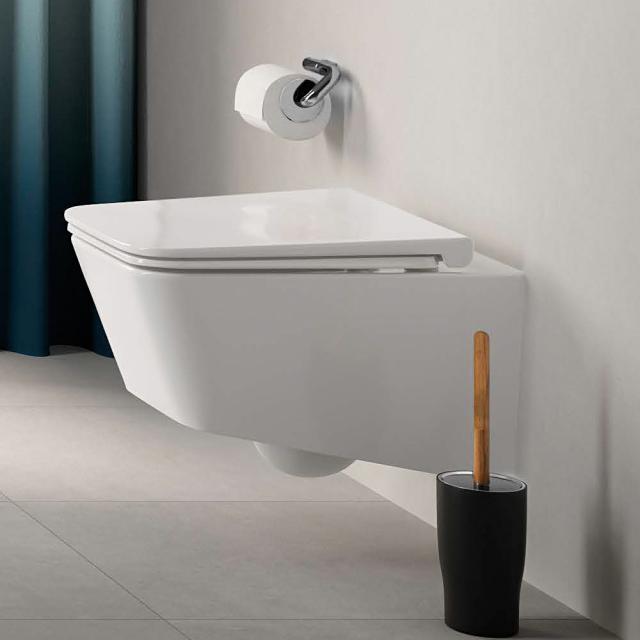 VitrA Equal wall-mounted, washdown toilet, VitrAflush 2.0, with toilet seat