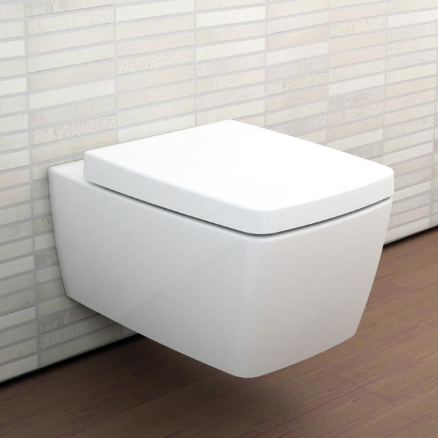VitrA Metropole wall-mounted, washdown toilet VitrAflush 2.0, with toilet seat