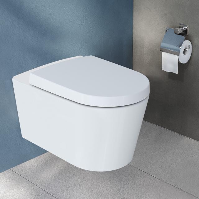 VitrA Options Nest Wand-Tiefspül-WC mit Bidetfunktion mit Spülrand, weiß