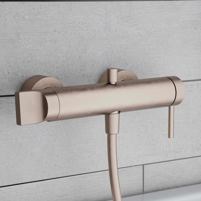 VitrA Origin exposed bath fitting with rotatable spout brushed nickel