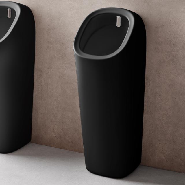 VitrA Plural Monoblock electronic urinal, rear supply matt black, battery-powered