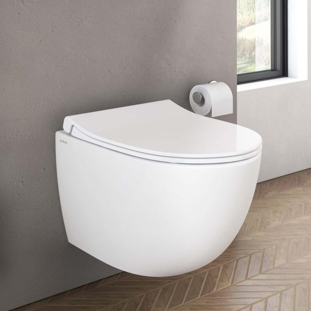 VitrA Sento Compact wall-mounted washdown toilet rimless, white, with VitrAclean