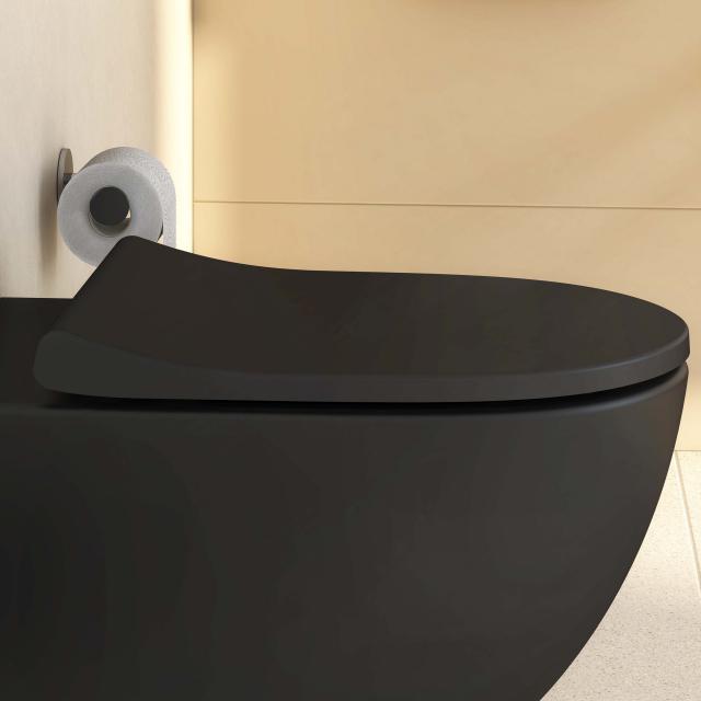 VitrA Sento toilet seat Slim Wrap, with soft-close & removable matt black