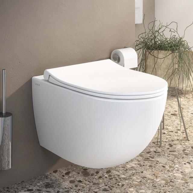 VitrA Sento wall-mounted, washdown toilet VitrAflush 2.0, with toilet seat white