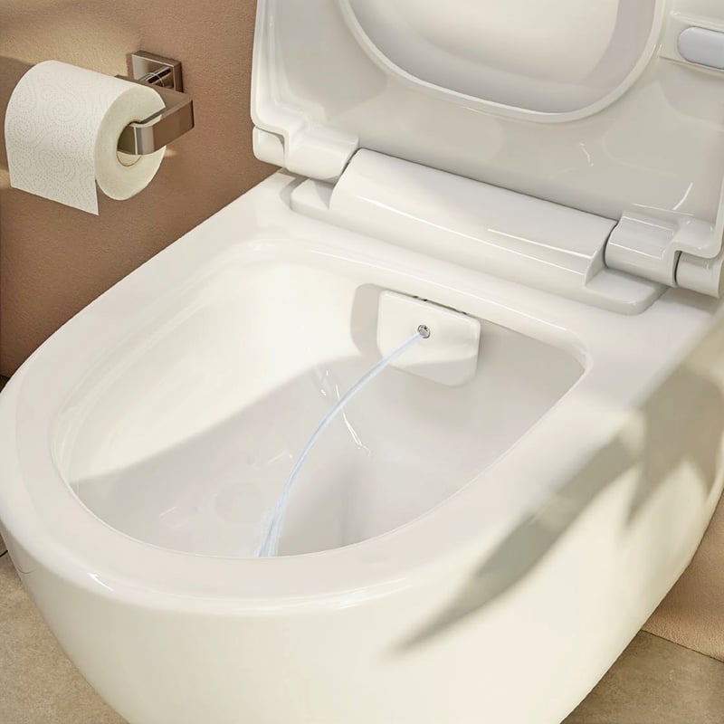 Vitra Aquacare Sento Wall Mounted Washdown Toilet Set With Bidet Function With Toilet Seat 6874