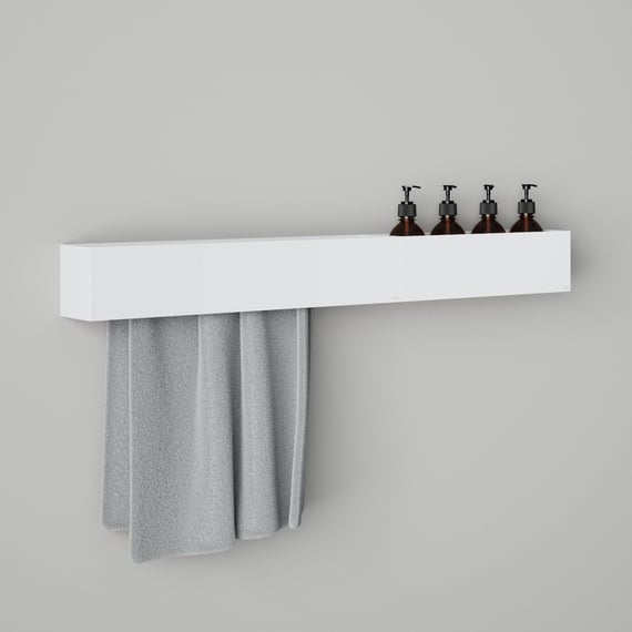 Set Bagno 10 Pezzi Nero Opaco - Portasciugamani, Anelli E Ganci In Acciaio Inox SUS304 - Accessori Bagno Design Quadrato - 2